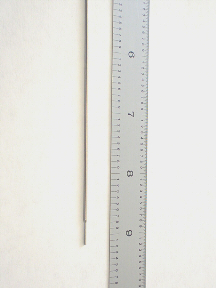 Sample of small tube 1/16 diameter swaged to .016 ID